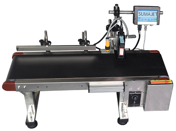 เครื่องพิมพ์วันที่และบาร์โค้ดอัตโนมัติ บนสายพานลำเลียง Automatic Conveyor Date & Barcode Printer รุ่น T6