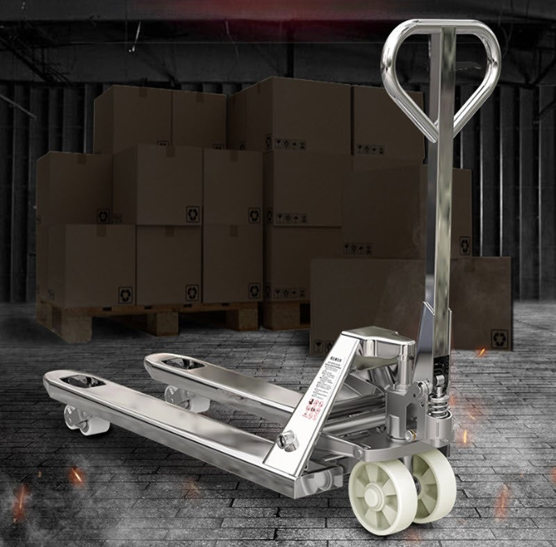 รถยกพาเลทแบบมือโยก Hand Pallet Truck รุ่น MB-F25 สำหรับยกและขนส่งพาเลทหนัก ความแข็งแรงสูง ขนาดกะทัดรัด เหมาะสำหรับคลังสินค้า