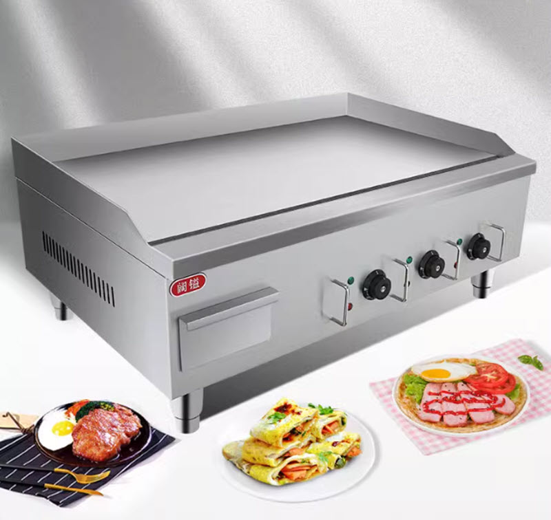 เตาย่างกระทะเรียบไฟฟ้าเชิงพาณิชย์ สำหรับร้านอาหาร Commercial Electric Flat Large Plate for Restaurant 380V/12000W รุ่น KY-BL-120