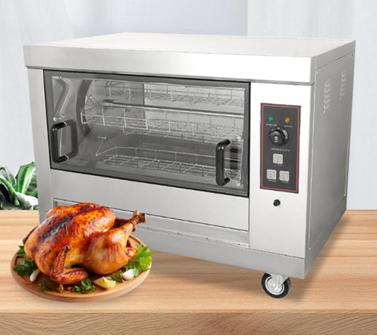 เตาอบไก่ระบบหมุน ขนาดกลาง สำหรับร้านอาหาร เชิงพาณิชย์  Rotating Chicken Oven - Commercial Use  4.7kW/220V