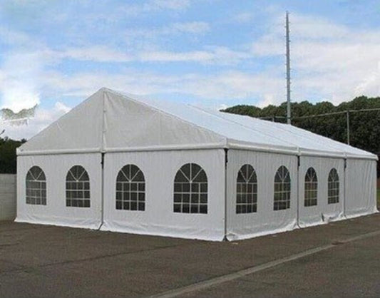 เต็นท์โครงอลูมิเนียมอัลลอยด์ Custom Aluminum Alloy Frame Tent 20×50×3M with Clear PVC Window Walls