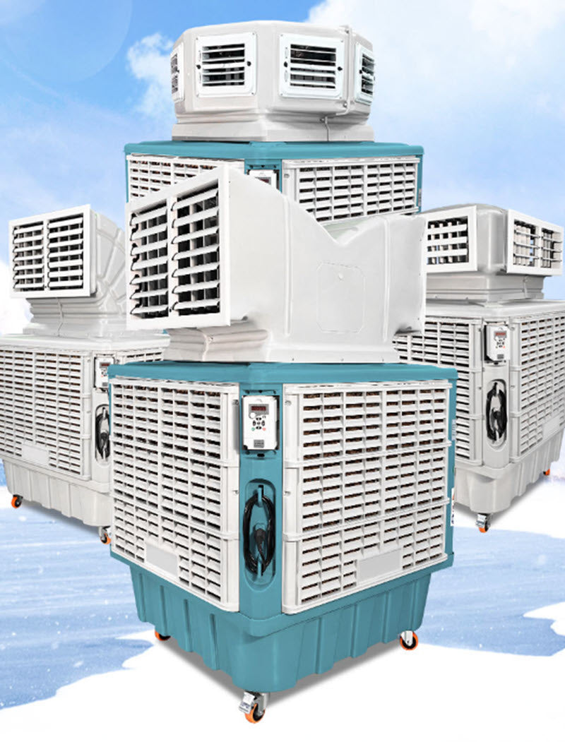 เครื่องทำลมเย็นอุตสาหกรรม Industrial Air Cooler Flagship รุ่นเรือธง ลมออกด้านเดียว 1.5kW ระบบอินเวอร์เตอร์ สำหรับพื้นที่ 110-150 ตร.ม