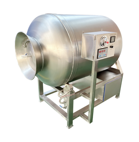 เครื่องหมักเนื้อสุญญากาศอุตสาหกรรม Vacuum Meat Tumbling Machine ขนาด 200 ลิตร รุ่นควบคุมอัตโนมัติ