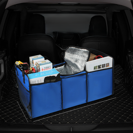ถุงเก็บของหลังรถพับได้ พร้อมช่องเก็บความเย็น Foldable Car Trunk Organizer  รุ่น BY-141 ขนาด 60 ซม.