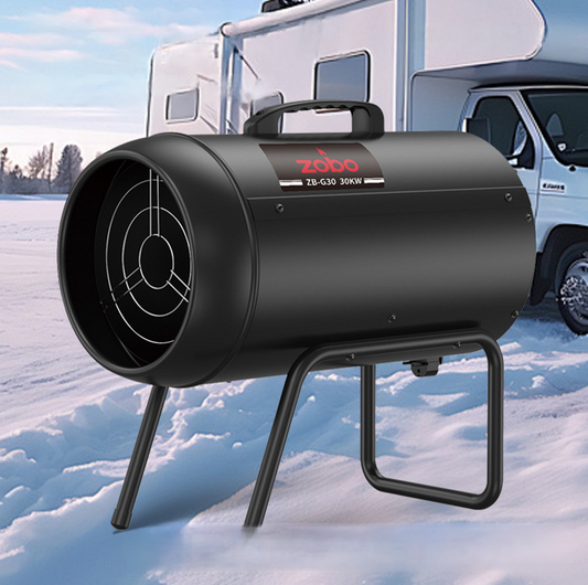 เครื่องพ่นลมร้อนแก๊ส Zobo รุ่น ZB-G20 / ZB-G30 (20kW / 30kW) สำหรับให้ความร้อนในโรงงานและพื้นที่เปิด