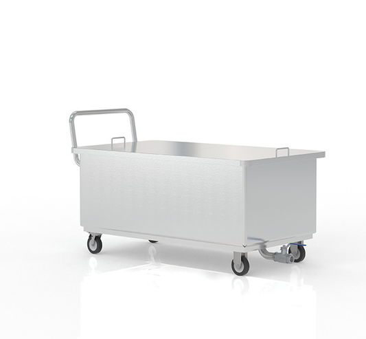 รถเข็นถังสแตนเลส 200 ลิตร (Stainless Steel Trolley Tank 200 Liters)