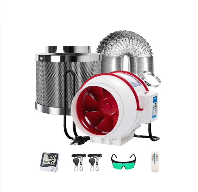 พัดลมดูดอากาศ 6 นิ้ว พร้อมตัวกรองคาร์บอนและรีโมท (Air Ventilation Fan with Carbon Filter & Remote 6 Inch)